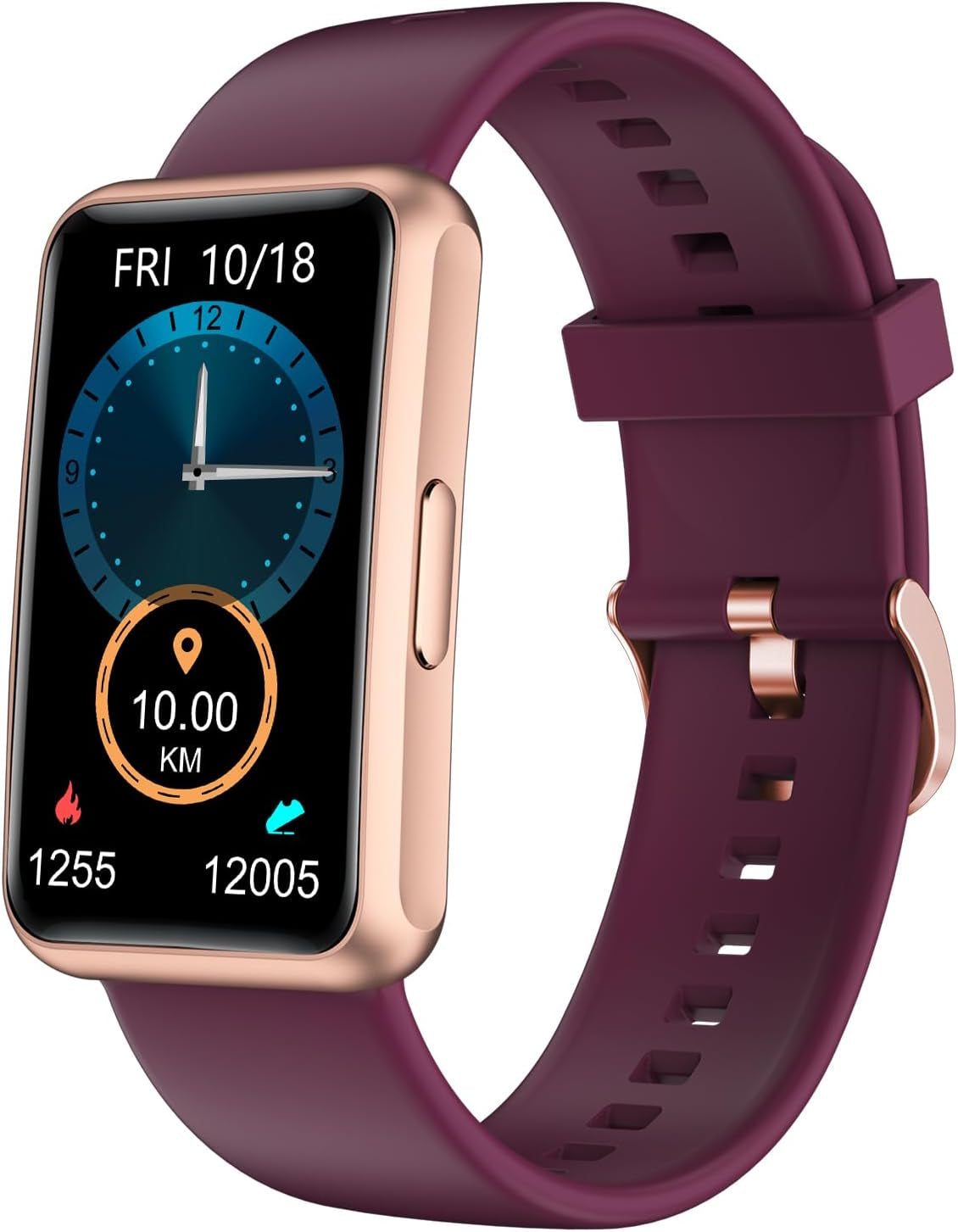 Fitness Tracker - IP68 Waterproof Fitness Watch for Men and Women with Full Touch Screen, Steps and Calories Counter, Sleep Tracker, and Alarm Clocks (Purple)